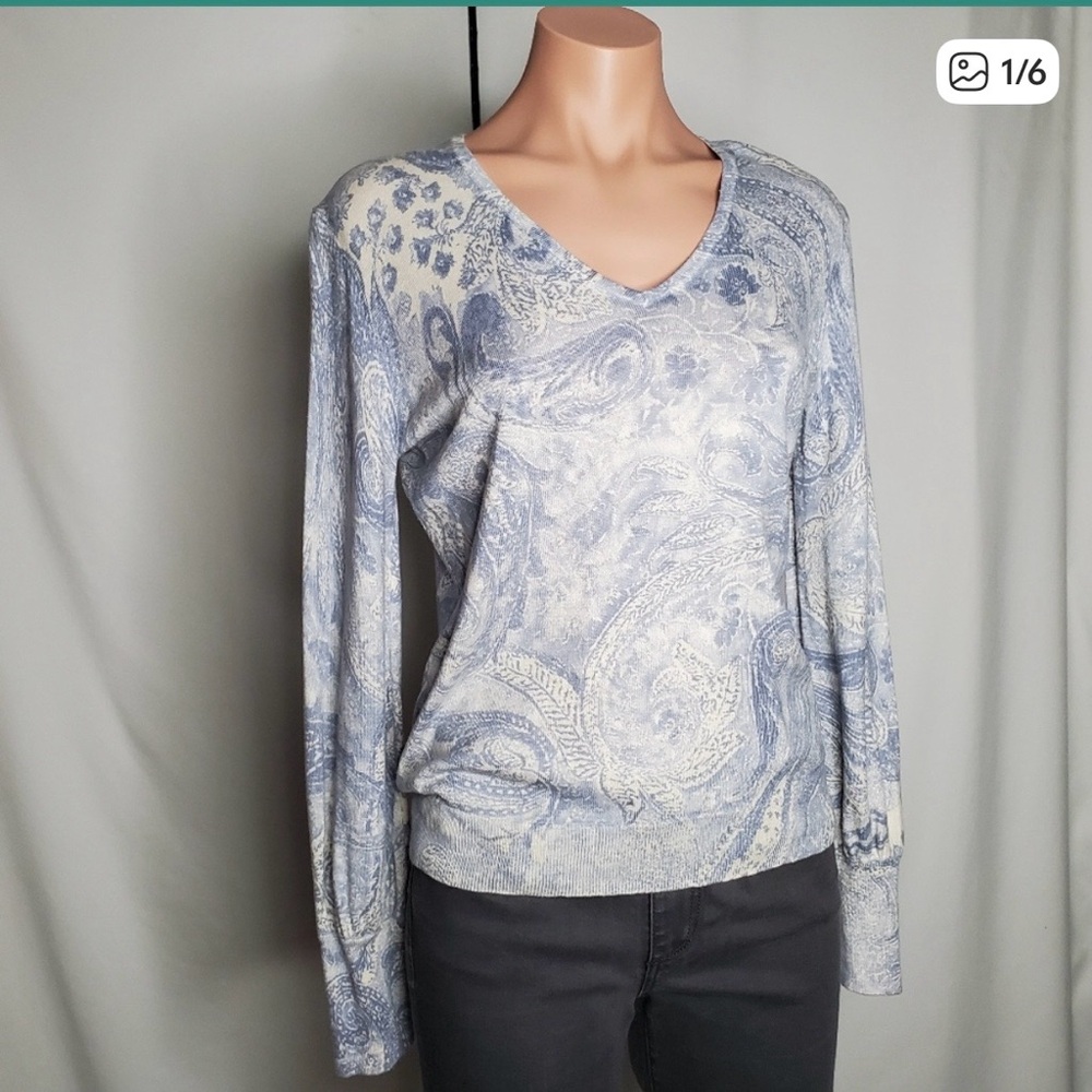 RALPH LAUREN Pastel V Neck Sweater